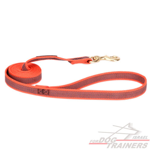 רצועת הליכה מניילון חזק לכלבים בינונים וגדולים - FOR DOG TRAINERS- ISRAEL
