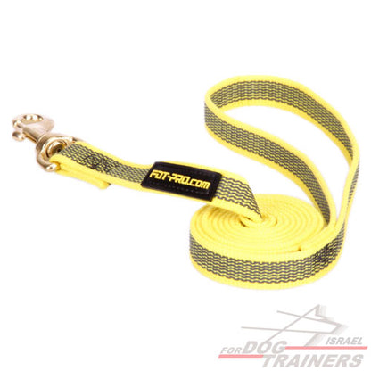 רצועות ניילון עמידה וחזקה במיוחד בצבע צהוב - FOR DOG TRAINERS- ISRAEL