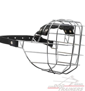 זמם לכלב עשוי מתכת רחב מרושת רב תכליתי ופרקטי - FOR DOG TRAINERS- ISRAEL