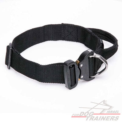 קולר ניילון מתכוונן עם נעילת קוברה מקורית! - FOR DOG TRAINERS- ISRAEL