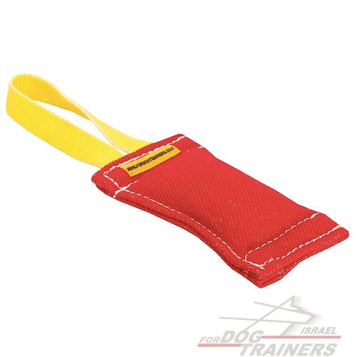 פפירול לכלב מבד פשתן צרפתי עם ידית - 6 ס"מ על 20 ס"מ - FOR DOG TRAINERS- ISRAEL