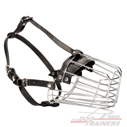 זמם לכלב עשוי מתכת דמוי סל - FOR DOG TRAINERS- ISRAEL