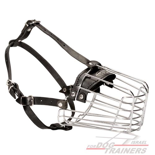 זמם לכלב עשוי מתכת דמוי סל - FOR DOG TRAINERS- ISRAEL