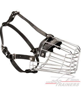 זמם לכלב עשוי מתכת דמוי סל - FOR DOG TRAINERS- ISRAEL