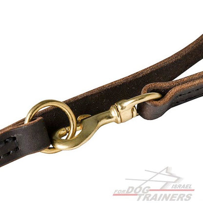 רצועת עור לכלב רב תכליתית בעיצוב משטרתי - FOR DOG TRAINERS- ISRAEL