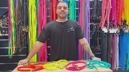 רצועה לכלב עשויה מביאוטן - בצבע אדום בוהק