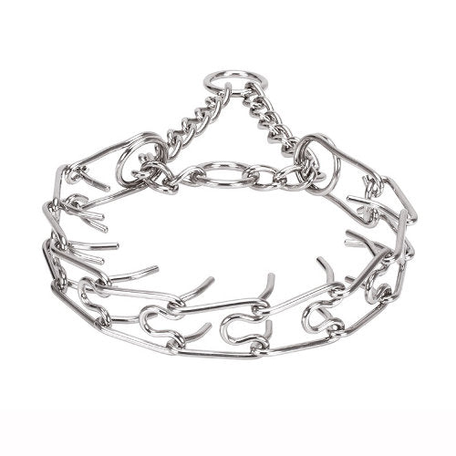 קולר חנק דוקרנים לכלבים גדולים- מצופה כרום - FOR DOG TRAINERS- ISRAEL