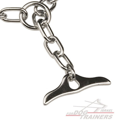 קולר חנק לכלבים עם קרני שור - השומר על פרוותו של הכלב - FOR DOG TRAINERS- ISRAEL