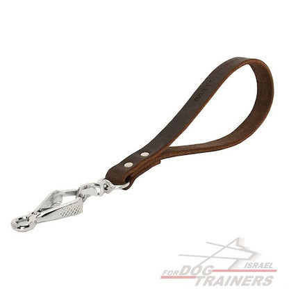 רצועת עור לכלב קצרה לשליטה טובה יותר - FOR DOG TRAINERS- ISRAEL