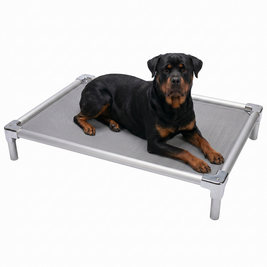 מיטת אלומיניום אורטופדית לרוטווילר