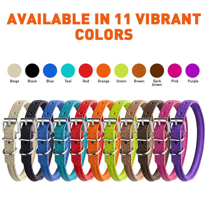 קולר עגול עשוי עור רך - FOR DOG TRAINERS- ISRAEL