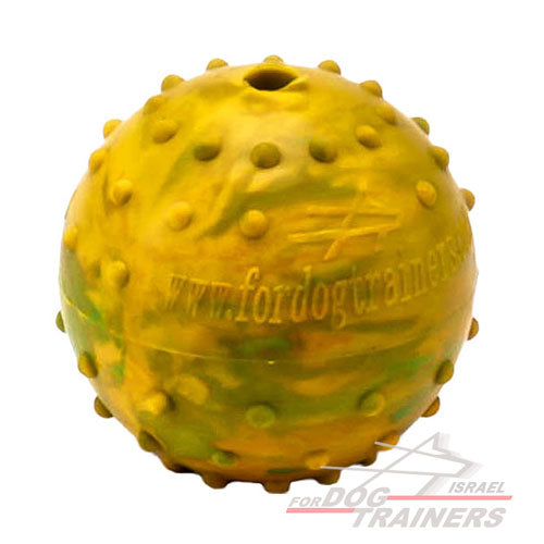 כדור גומי עם פעמון בפנים - צעצוע אילוף לכלבים - FOR DOG TRAINERS- ISRAEL