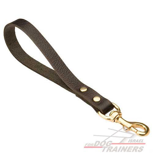 רצועת עור לכלב קצרה לשליטה טובה יותר - FOR DOG TRAINERS- ISRAEL