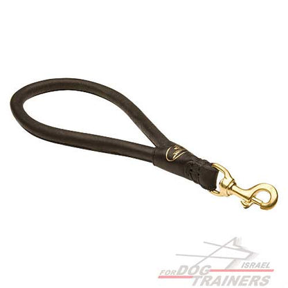 רצועת עור לכלב עגולה לאחיזה מהירה - FOR DOG TRAINERS- ISRAEL