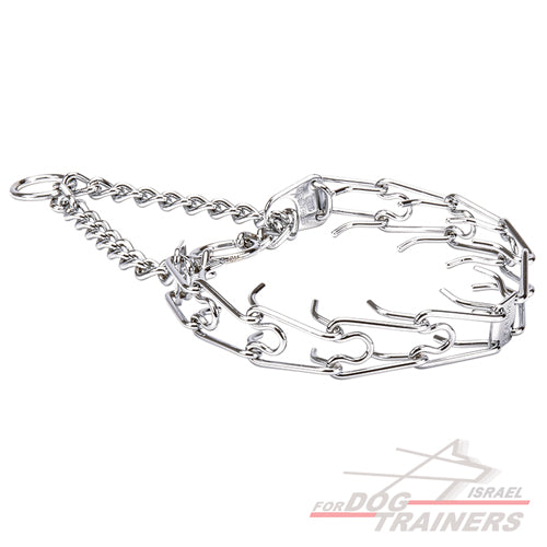 קולר דוקרנים עשוי מנירוסטה (תוצרת גרמניה)- לכלבים בינוניים - FOR DOG TRAINERS- ISRAEL