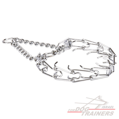 קולר דוקרנים עשוי מנירוסטה (תוצרת גרמניה)- לכלבים בינוניים - FOR DOG TRAINERS- ISRAEL