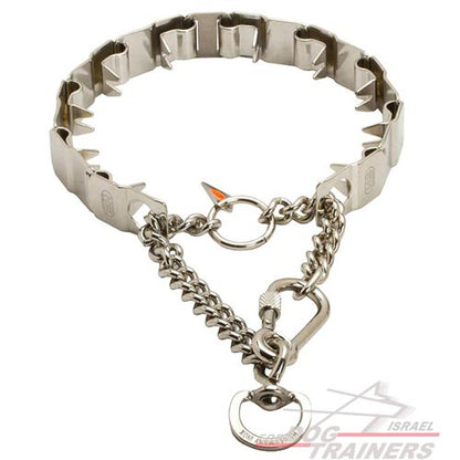 קולר דוקרנים לכלבים בעלי פרווה קצרה- עשוי פלדת אל-חלד - FOR DOG TRAINERS- ISRAEL