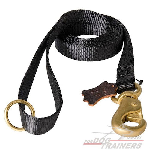 רצועה לכלב עוצמתית לטיולים עם קרבינה אקסטרה חזקה מפליז - FOR DOG TRAINERS- ISRAEL