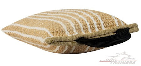 חדש! כרית נשיכה לכלב מבד יוטה עם 3 ידיות - FOR DOG TRAINERS- ISRAEL