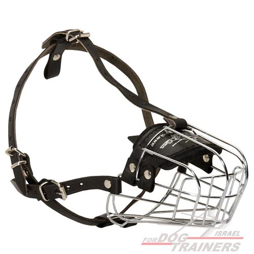 זמם לכלב עשוי מתכת דמוי סל - FOR DOG TRAINERS- ISRAEL