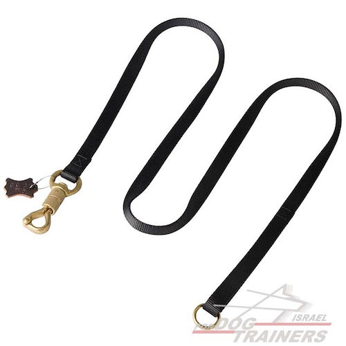 רצועה לכלב עם קרבינה מאסיבית מפליז יצוק עם נעילה חכמה - FOR DOG TRAINERS- ISRAEL