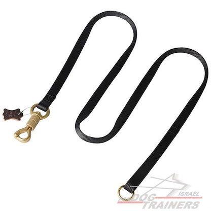 רצועה לכלב עם קרבינה מאסיבית מפליז יצוק עם נעילה חכמה - FOR DOG TRAINERS- ISRAEL