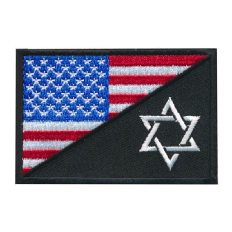 פאץ' משולב דגל ארהב ודגל ישראל רקום עם סקוץ' - FOR DOG TRAINERS ישראל